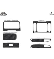 Meriç® Nissan Interstar Ön Torpido Kaplama Maun 6 Parça 1999-2004 (Karbon)