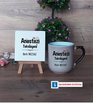Anestezi Teknisyeni Dekoratif Taş, Kupa Bardak Kırmızı Hediye (Model 9)