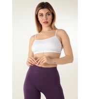 DoReMi Seamless İnce Ayarlanabilir Askılı Kapsız Büstiyer (Beyaz)