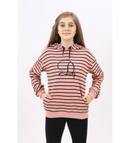 Toontoy Kız Çocuk Nakışlı Sweatshirt (Koyu Pudra)