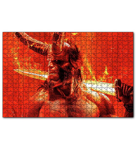 Cakapuzzle  Hellboy Cehennem Meleği  Puzzle Yapboz MDF (Ahşap) (500 Parça)