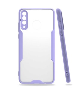 Huawei P30 Lite Kılıf Parfe Kenarları Pastel Renk Silikon Kılıf (Mor)