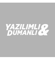 Yazılımlı&Dumanlı Araba Sticker siyah 18x5 CM (Beyaz)