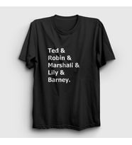 Presmono Unisex Sarı Names How I Met Your Mother T-Shirt 195269tt (Siyah)