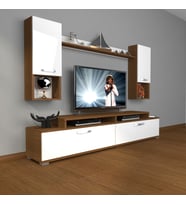 Decoraktiv Ekoflex 5da Mdf Tv Ünitesi Tv Sehpası (Beyaz - Kahverengi)