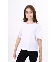Toontoy Kız Çocuk Tişört (Beyaz)