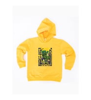 Hulk  Baskılı Kapüşonlu Pamuklu Kumaş Çocuk Sweatshirt (Sarı)