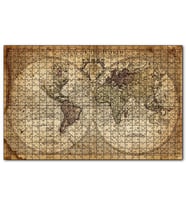 Cakapuzzle Dünya Haritası 1725 Yılı Puzzle Yapboz MDF (Ahşap) (1000 Parça)