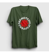 Presmono Unisex Sarı Logo Red Hot Chili Peppers T-Shirt 107288tt (Haki)