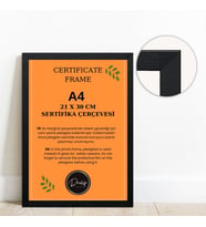 DECOLIFE A4 ÇERÇEVE, BELGE ÇERÇEVESİ, DİPLOMA, SERTİFİKA, FOTOĞRAF ÇERÇEVESİ, RESİM ÇERÇEVESİ, 21X30 (Siyah)