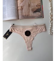 Orijinal Lazer Kesim Spandex Invisible Dikişsiz Transparan Detaylı Tanga- 2803 (Pudra)