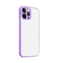 Uyumlu Model Apple iPhone 13 Pro Kılıf Kamera Korumalı Mat Kapak (Lila)