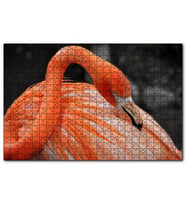 Cakapuzzle Turuncu Flamingo  Puzzle Yapboz MDF (Ahşap) (1000 Parça)