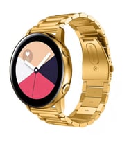 Samsung Galaxy Watch Active Active 2 44mm-40mm Uyumlu 20mm Ironweft Döküm Çelik Metal Kordon (Gold)