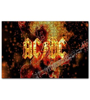 Cakapuzzle ACDC Elektrogitarist ve Alevler  Puzzle Yapboz MDF (Ahşap) (1000 Parça)