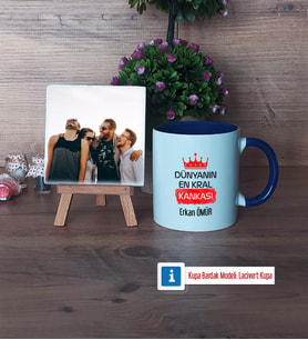 Arkadaşa Hediye Fotoğraflı Dekoratif Taş, Kupa Bardak Beyaz HediyeDoğum Günü Hediyesi (Model 3)