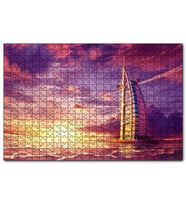 Cakapuzzle  Dubai Burj Al Arab Günbatımı   Puzzle Yapboz MDF (Ahşap) (255 Parça)