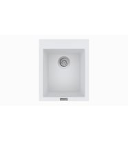 POLEX Cristalüx Granit Eviye P-05 Tezgah Altı Ve Tezgah Üstü Kare Mutfak Evyesi 41x51cm (Beyaz)
