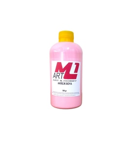 M1 ART Akrilik Boya 500.GR - 15 Farklı Renk Seçeneği - Ahşap, Tuval, Seramik , Duvar ,Taş (Pembe)