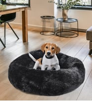 Pelüş Köpek Yatağı – Evcil Hayvanınız İçin Konforlu ve Şık Uyku Alanı (Siyah)