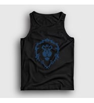 Presmono Unisex Beyaz Alliance Logo World Of Warcraft Oyun Atlet 422822tt (Siyah)