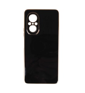 Huawei Nova 9 SE Kılıf Zore Bark Kenarları Altın Renk Kılıf (Siyah)