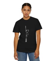 Erkek Ve Dişi Aslan Kombinli Oversize T-shirt (Siyah - Beyaz)