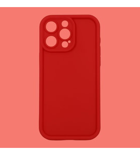 IPHONE 15 PRO; KENARI ÇIKINTILI, DARBE ÖNLEYİCİ, KAMERA KORUYUCULU LÜKS SİLİKON KILIF (Kırmızı)