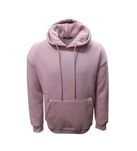 Tarz Cool T01128 Erkek Pamuklu Kapüşonlu Şardonlu Üç İplik Sweatshirt - T01128 - Antrasit - ST01128-Antrasit-S (Pembe)