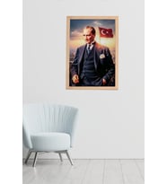Tasarım Atatürk Posteri (Atlantik Çam)