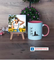 Kız Kulesi Fotoğraflı Dekoratif Taş, Kupa Bardak Beyaz HediyeArkadaşa Hediye (Model 6)