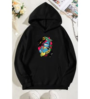 Unisex Crazy Banana Baskılı Sweatshirt (Siyah)