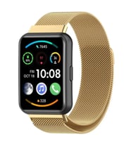 Huawei Watch Fit 2 Uyumlu Metal Mıknatıslı Kordon (Gold)