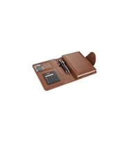 Organizer Ajanda Kılıflı A5 Tarihsiz Kareli 160 Yaprak 14X20 Defterli Geniş Dilli Rainbow Vegan 17x22 cm (Taba)
