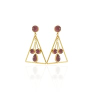 Kadir Jewellery 22 Ayar Altına Kaplama Kadın Sallantılı Küpe -El İşçiliği Ve Hipoalerjenik Küpe (Pembe)