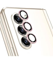 Microsonic Samsung Galaxy Z Fold 5 Tekli Kamera Lens Koruma Camı Yeşil (Rose)