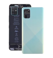 Samsung Galaxy A71 Uyumlu Arka Pil Batarya Kapağı SM-A715F (Mavi)