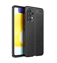 Samsung Galaxy A53 5G Kılıf Deri Tarzı Niss Silikon Case Kapak (Siyah)