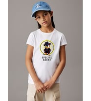 Çocuk Mafia Ördek Baskılı Pamuklu Tshirt (A.Beyaz)