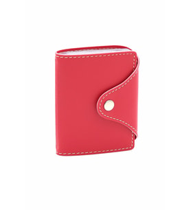 Kredi Kartlık 20 Kart Kapasiteli Dikey Credit Card Holder Rainbow Vegan 7,5x9,7 cm (Fuşya)