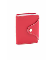 Kredi Kartlık 20 Kart Kapasiteli Dikey Credit Card Holder Rainbow Vegan 7,5x9,7 cm (Fuşya)