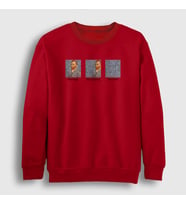 Presmono Unisex Beyaz Van Gone Art Painter Vincent Van Gogh Sweatshirt 303503tt (Kırmızı)