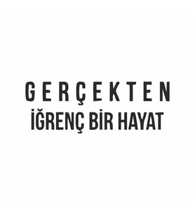 Gerçekten İğrenç Bir Hayat Araba Sticker siyah 16x5 CM (Siyah)