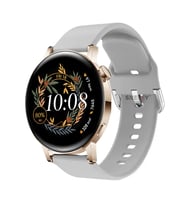 Huawei Watch Gt2 42mm Ile Uyumlu 20mm Purelux Soft Tokalı Silikon Kordon Dayanıklı Spor Stil (Gri)