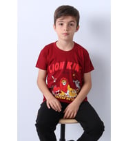 ERKEK ÇOCUK TSHİRT KARAKTER BASKILI BİSİKLET E1 (Bordo)