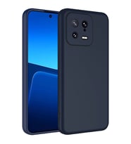 Xiaomi Mi 13 Kılıf Kamera Korumalı iÇi Süet Dokulu Lansman Tipi Silikon (Lacivert)
