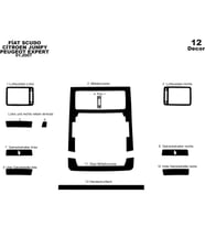 Meriç® Fiat Scudo Ön Torpido Kaplama Maun 12 Parça 2007-› (Piano Black)