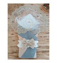 Triko Przm Haki Bebek Kundağı Unisex Bebek Dış Kundak Battaniyesi Hastane Çıkışı Kundak Battaniye (Sütlü Kahve)