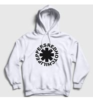 Presmono Unisex Gri Logo V3 Red Hot Chili Peppers Kapüşonlu Sweatshirt 108201tt (Beyaz)
