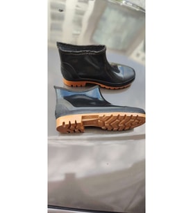 ULAŞ SİYAH RENÇBER BAHÇE KISA LASTİK ÇİZME Unisex  - FULL-SİYAH - 44